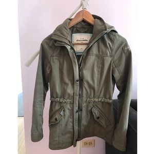 abercrombie army green fall jacket